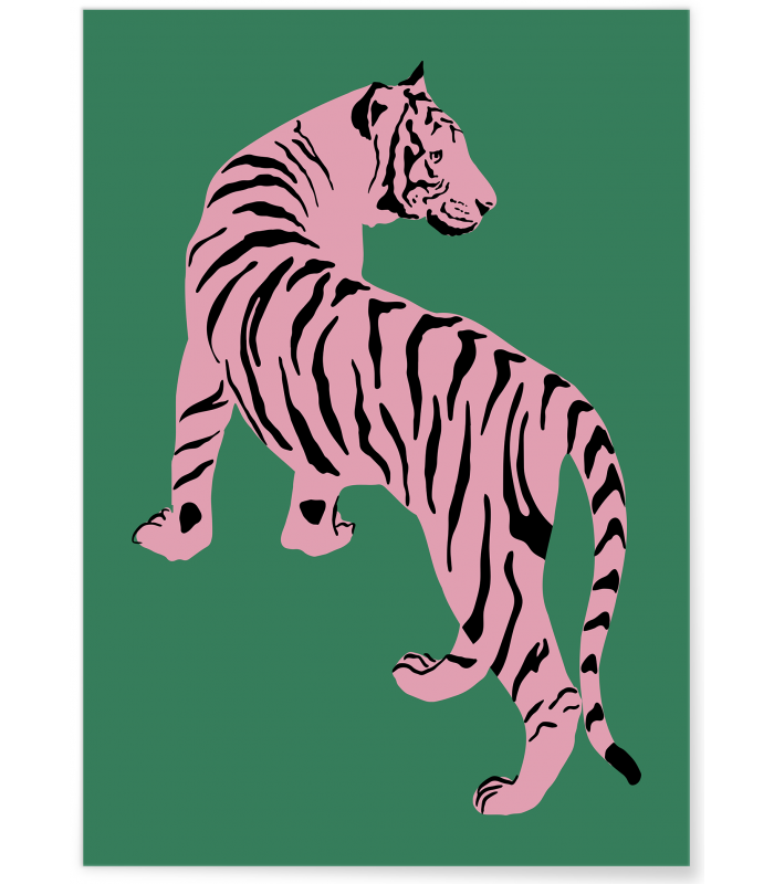 Affiche Le tigre rose