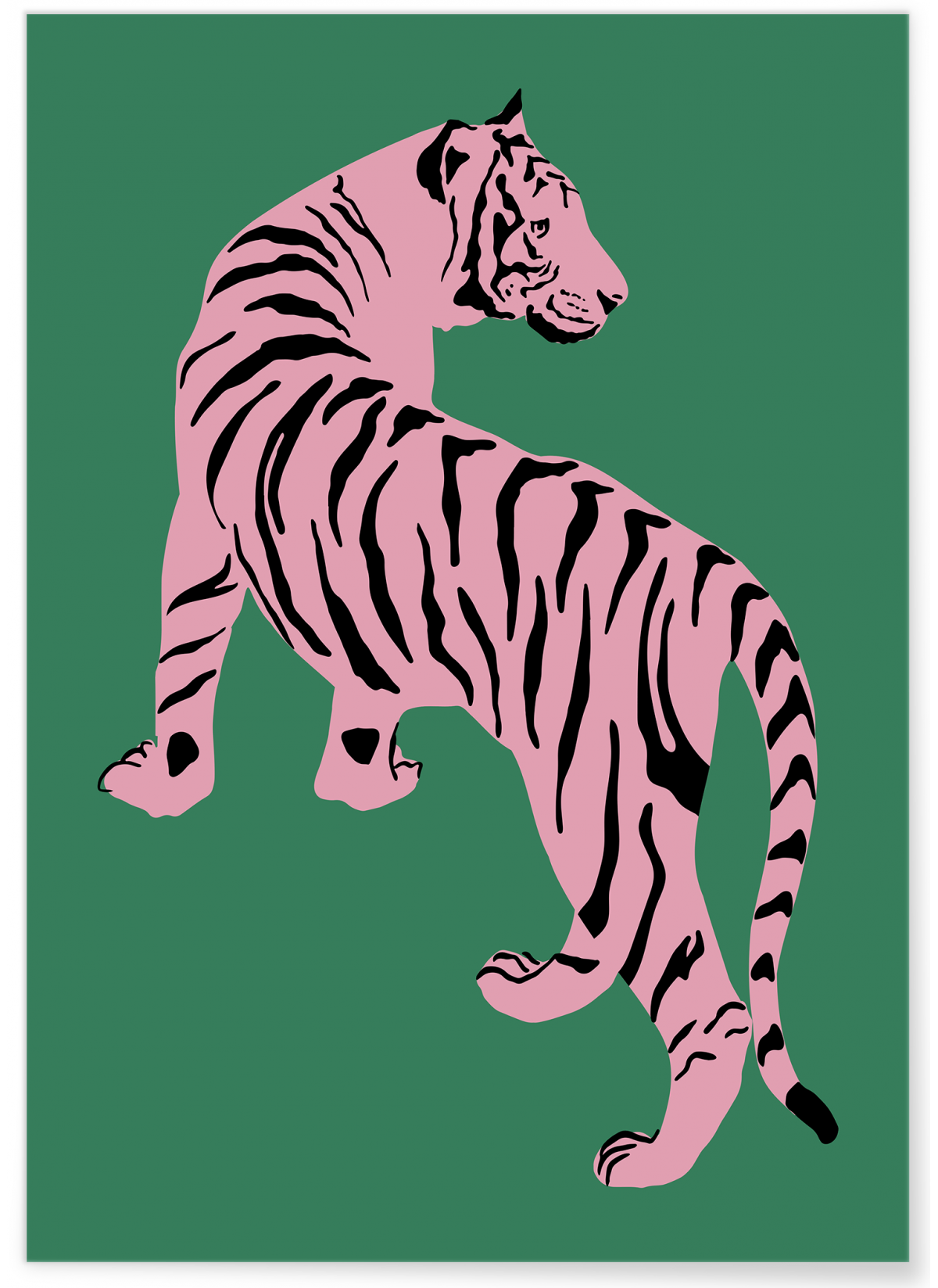 Affiche Le tigre rose