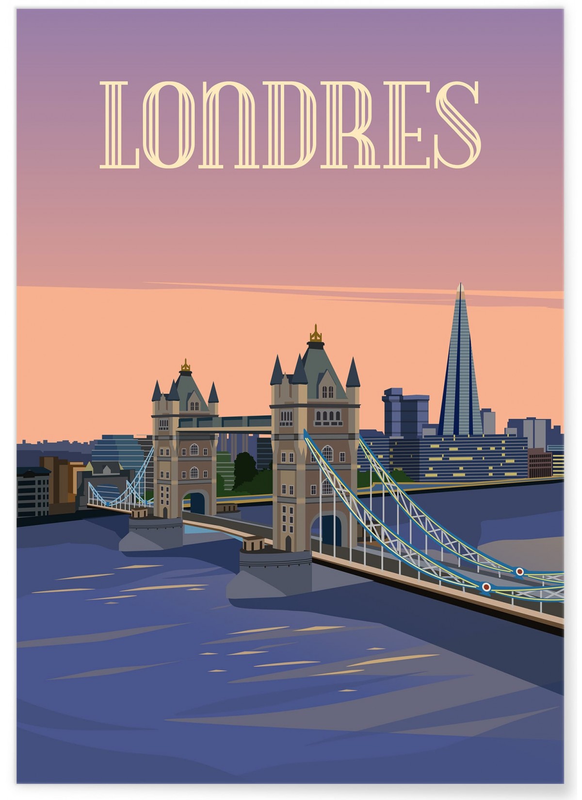 Affiche ville Londres 4