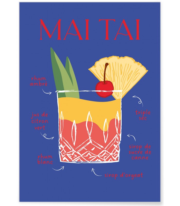 Affiche Cocktail Mai Tai 2