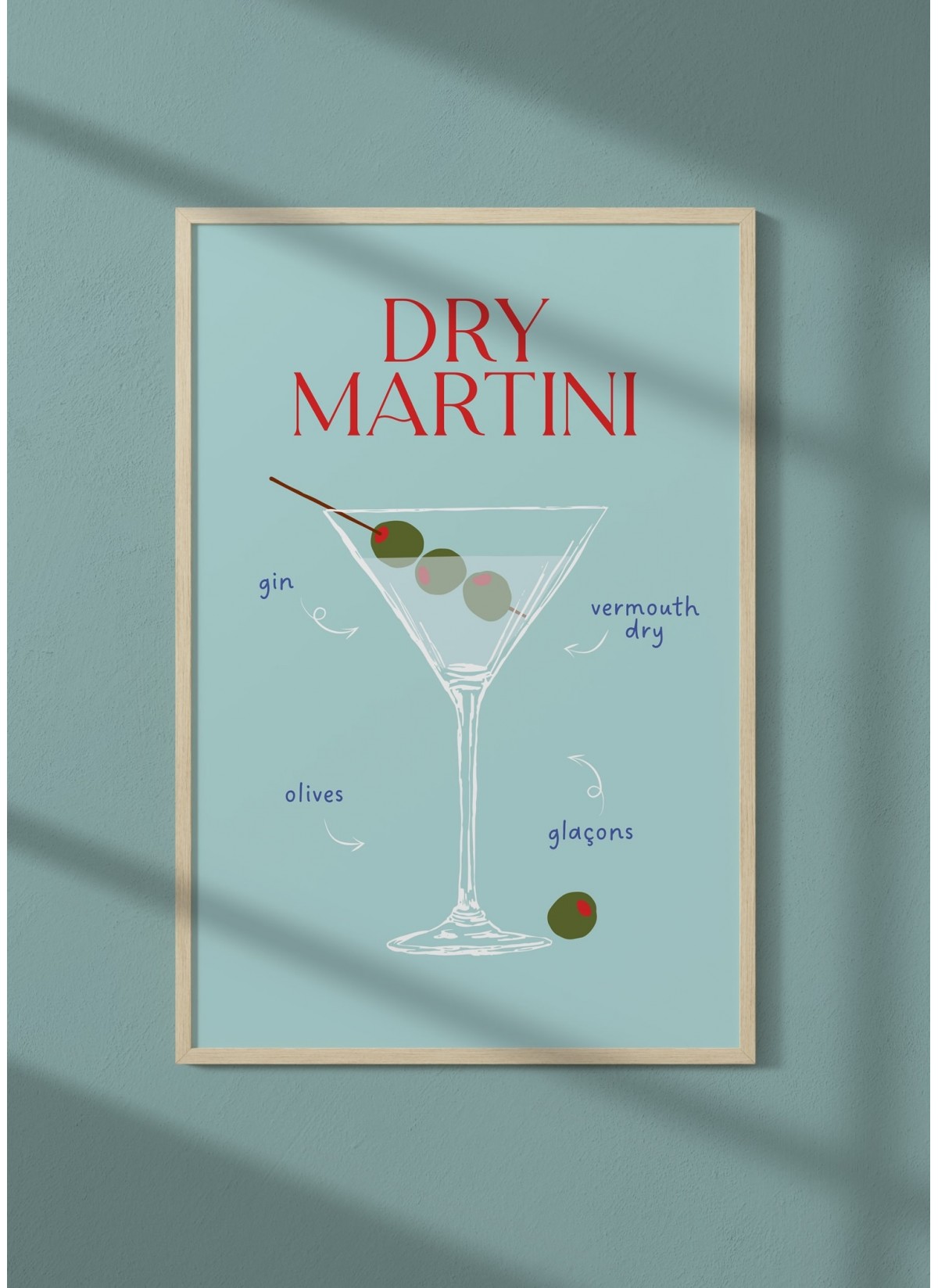 Affiche Cocktail Dry Martini 2