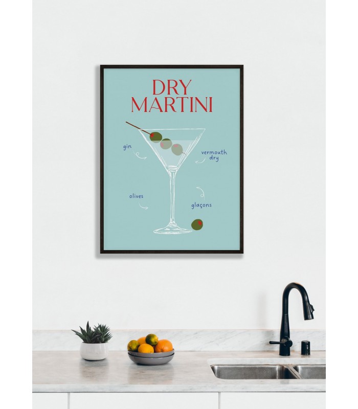 Affiche Cocktail Dry Martini 2