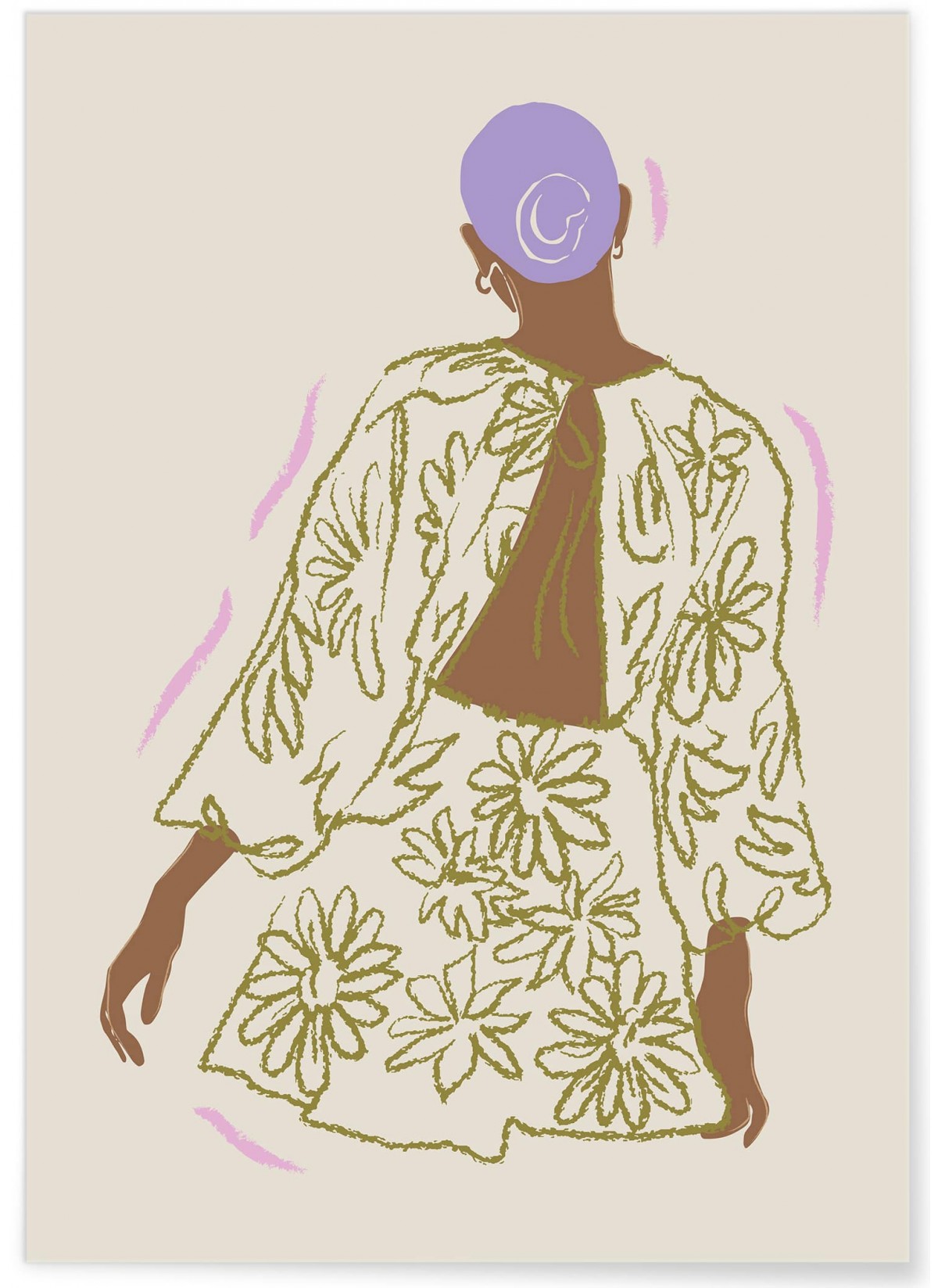 Affiche La femme à fleurs