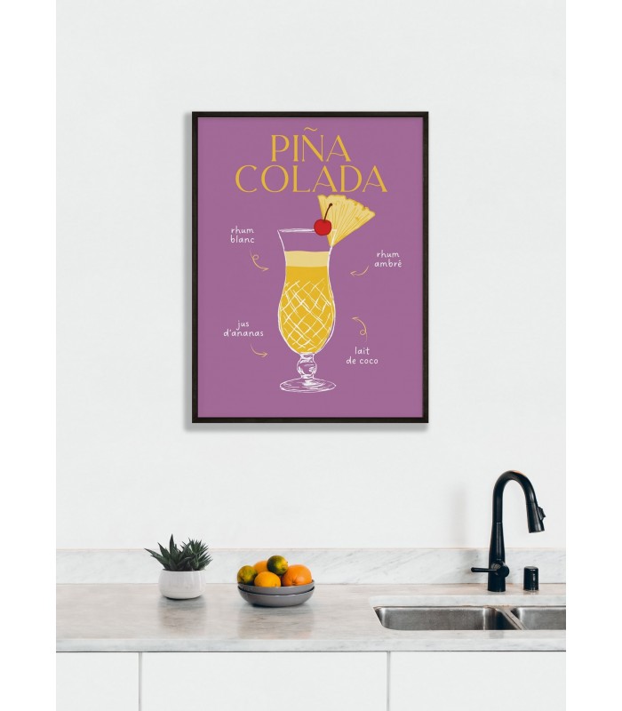 Affiche Cocktail Piña Colada 2