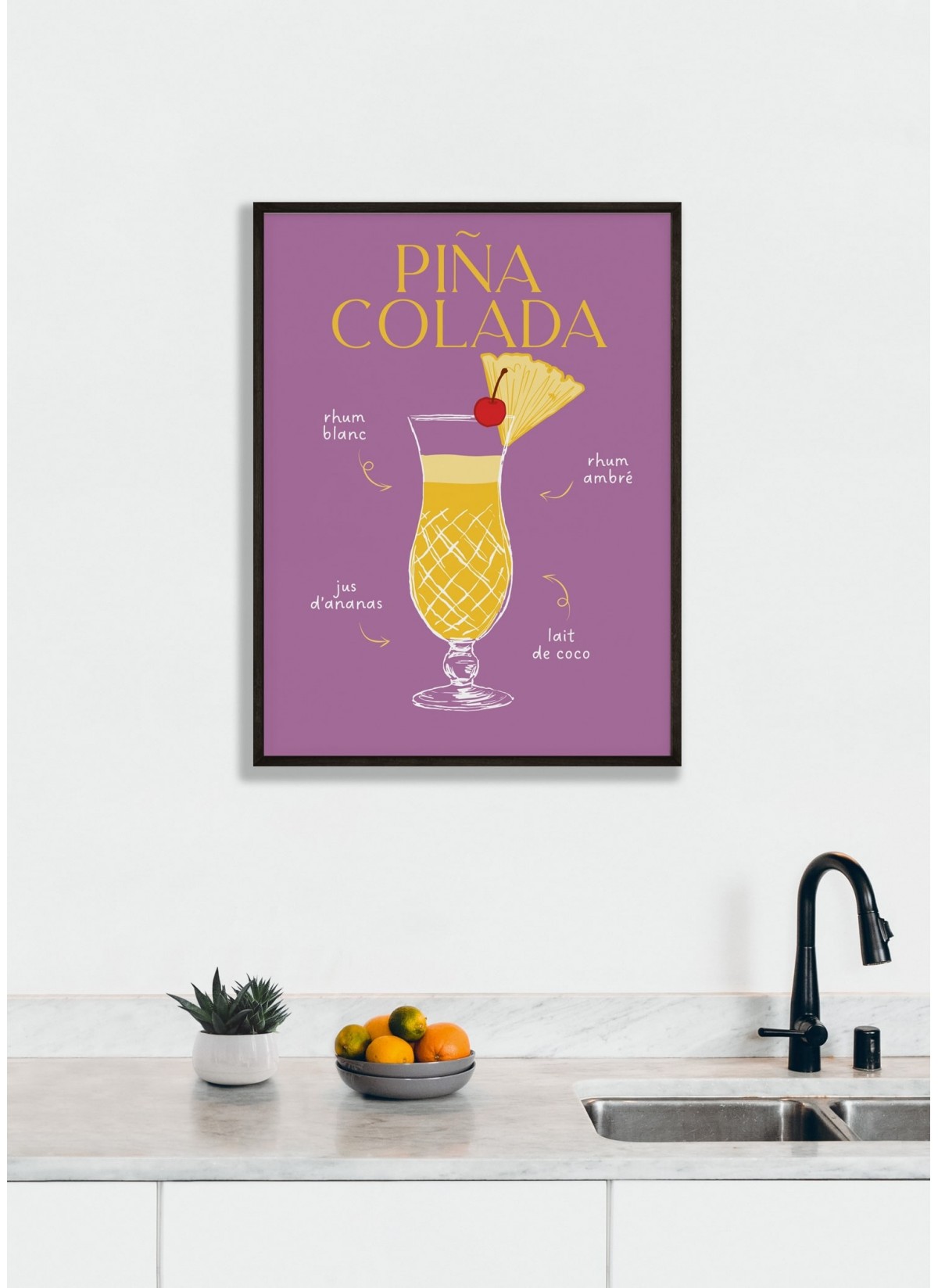 Affiche Cocktail Piña Colada 2