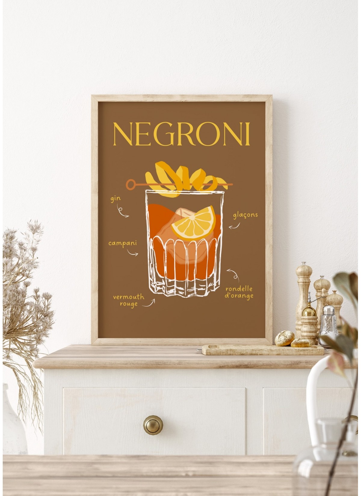 Affiche Cocktail Negroni 2