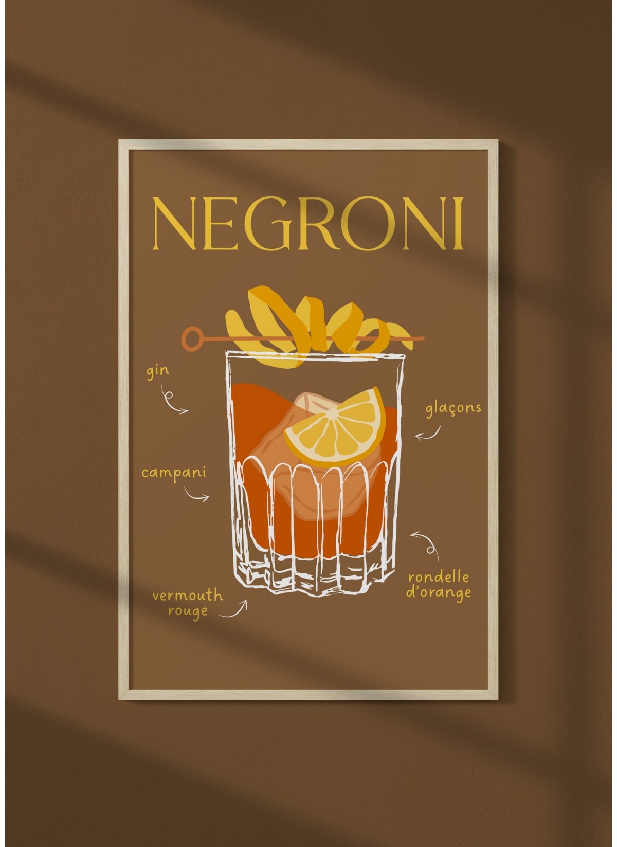 Affiche Cocktail Negroni 2
