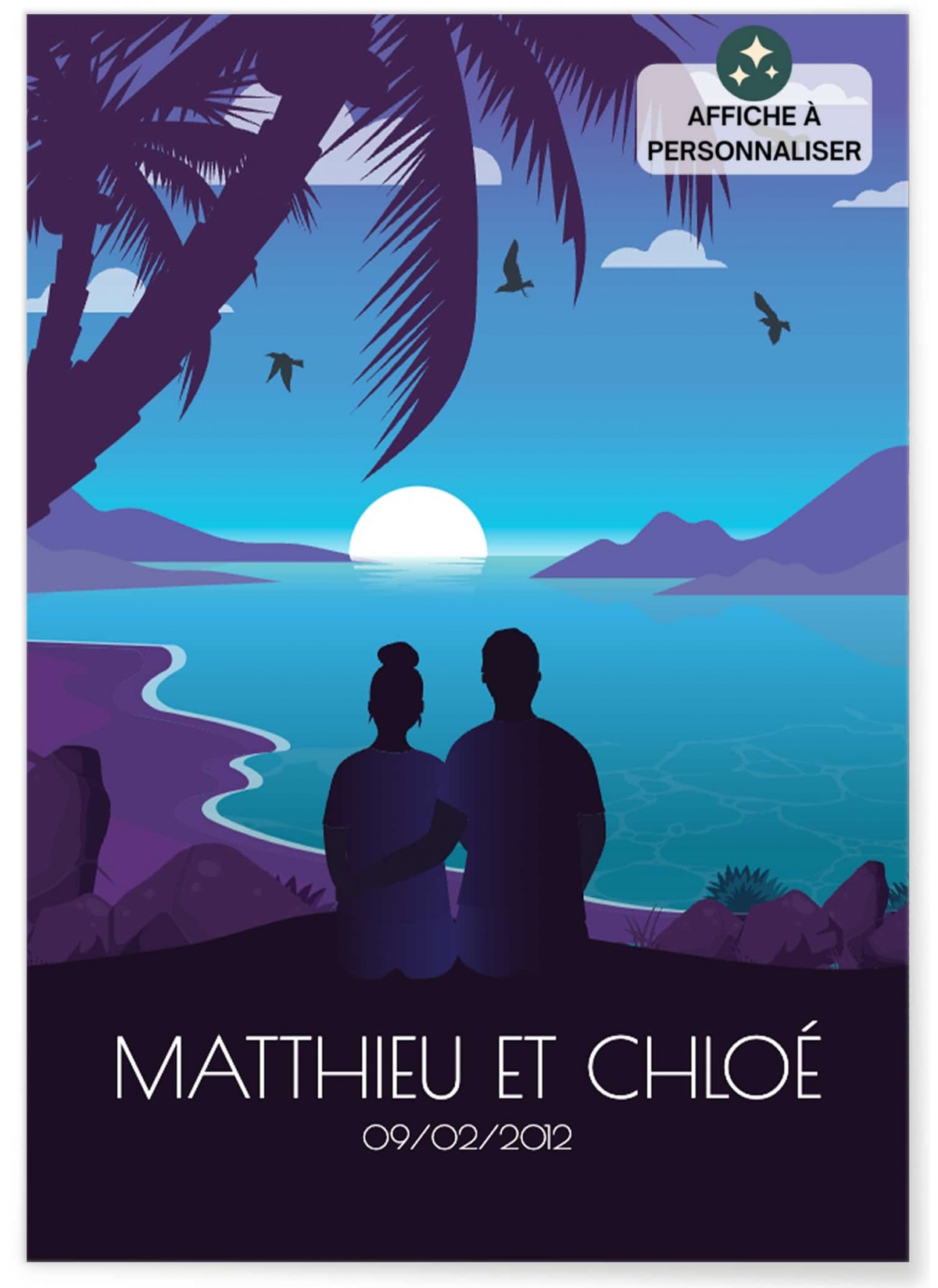 Affiche Couple personnalisable | L’AFFICHERIE
