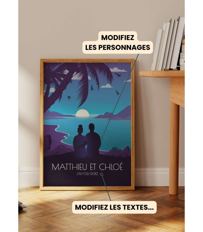 Affiche Couple personnalisable