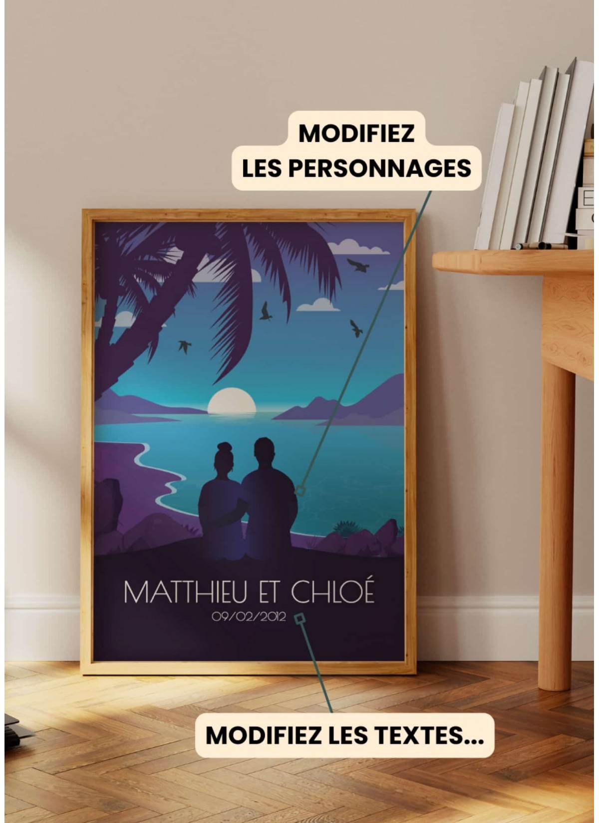 Affiche Couple personnalisable | L’AFFICHERIE