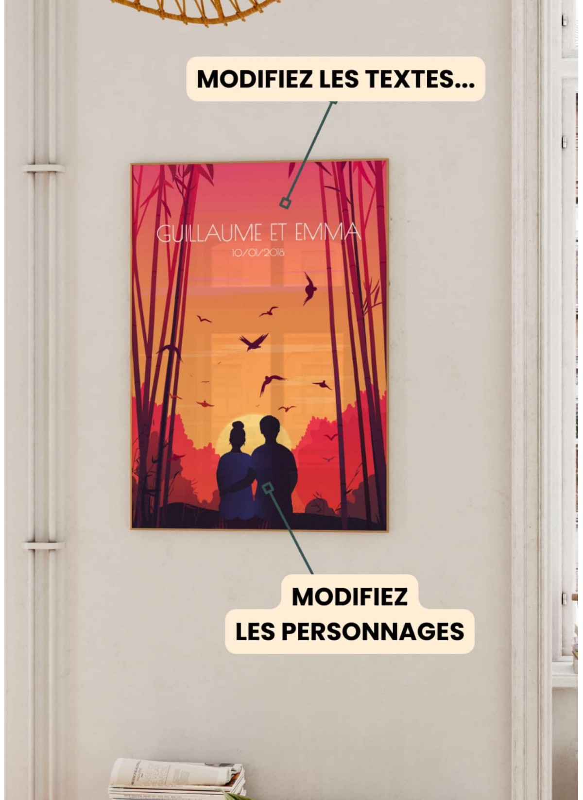 Affiche Couple personnalisable 2| L’AFFICHERIE