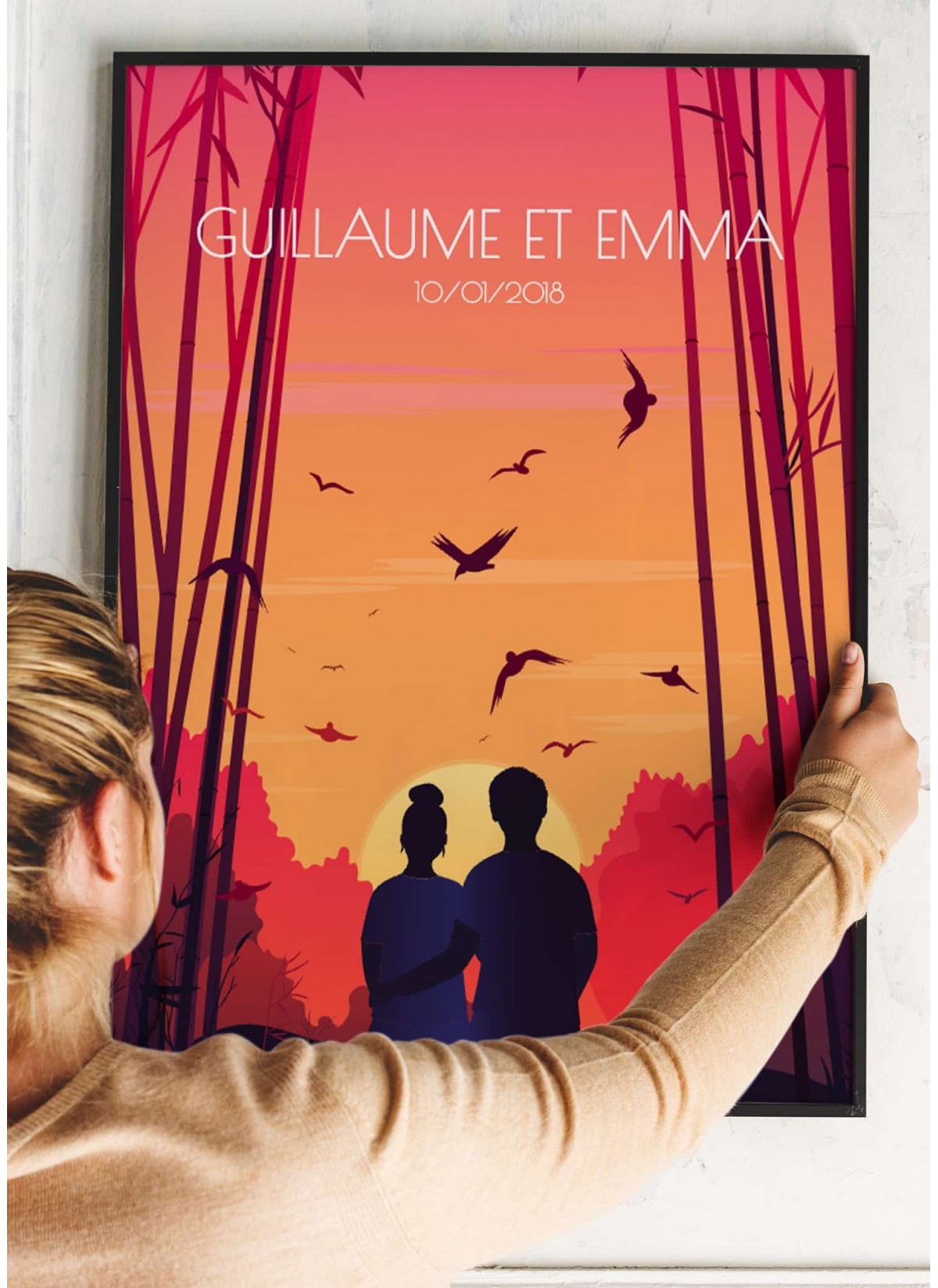 Affiche Couple personnalisable 2| L’AFFICHERIE