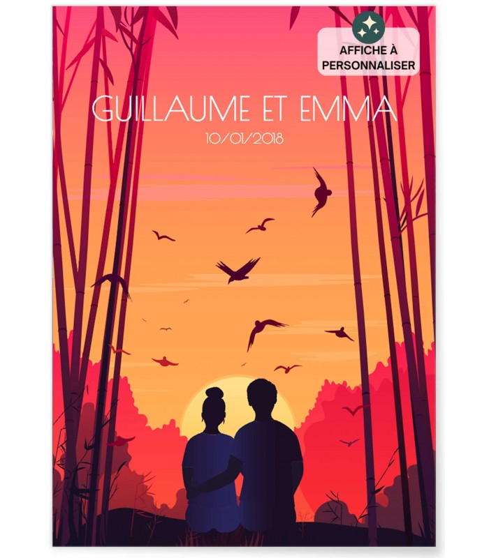 Affiche Couple personnalisable 2| L’AFFICHERIE