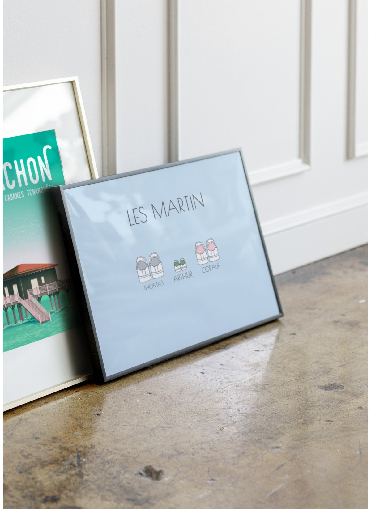 Affiche Famille chaussures personnalisable| L’AFFICHERIE