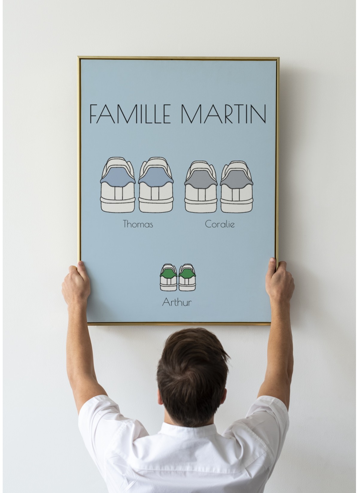 Affiche à personnaliser Famille baskets 2| L’AFFICHERIE