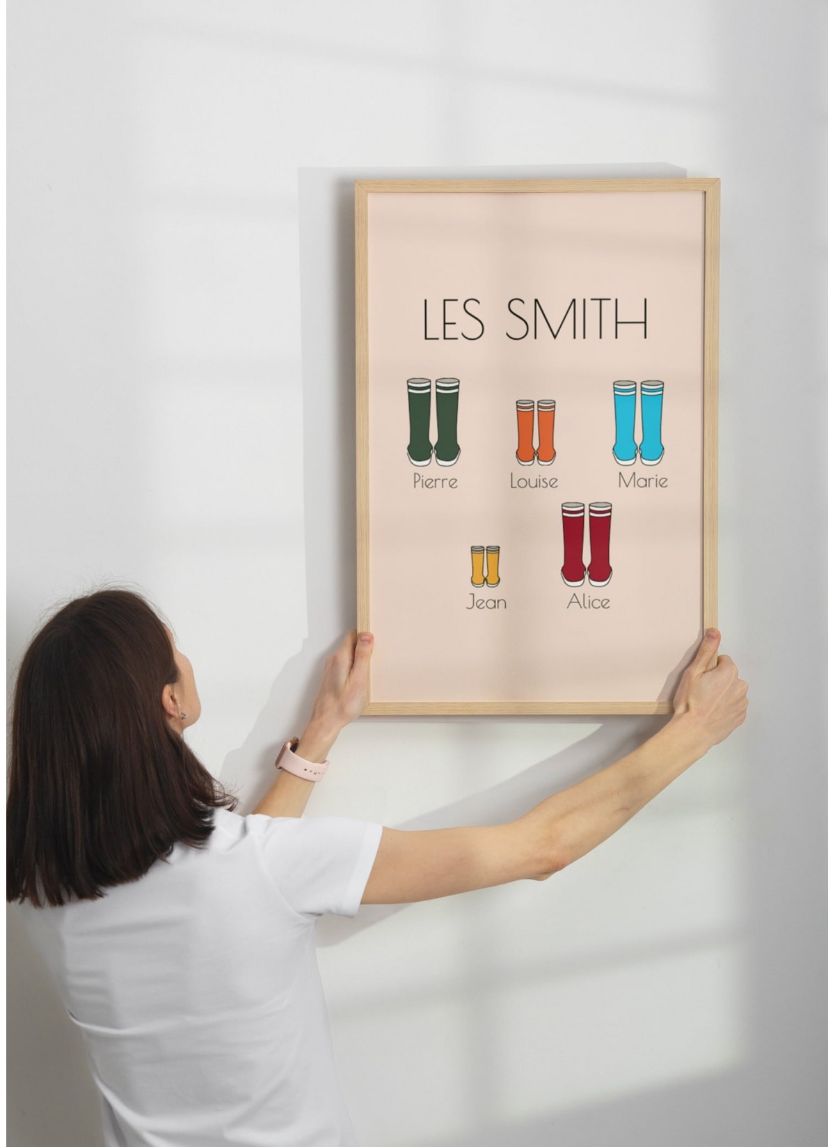 Affiche à personnaliser Famille bottes | L’AFFICHERIE