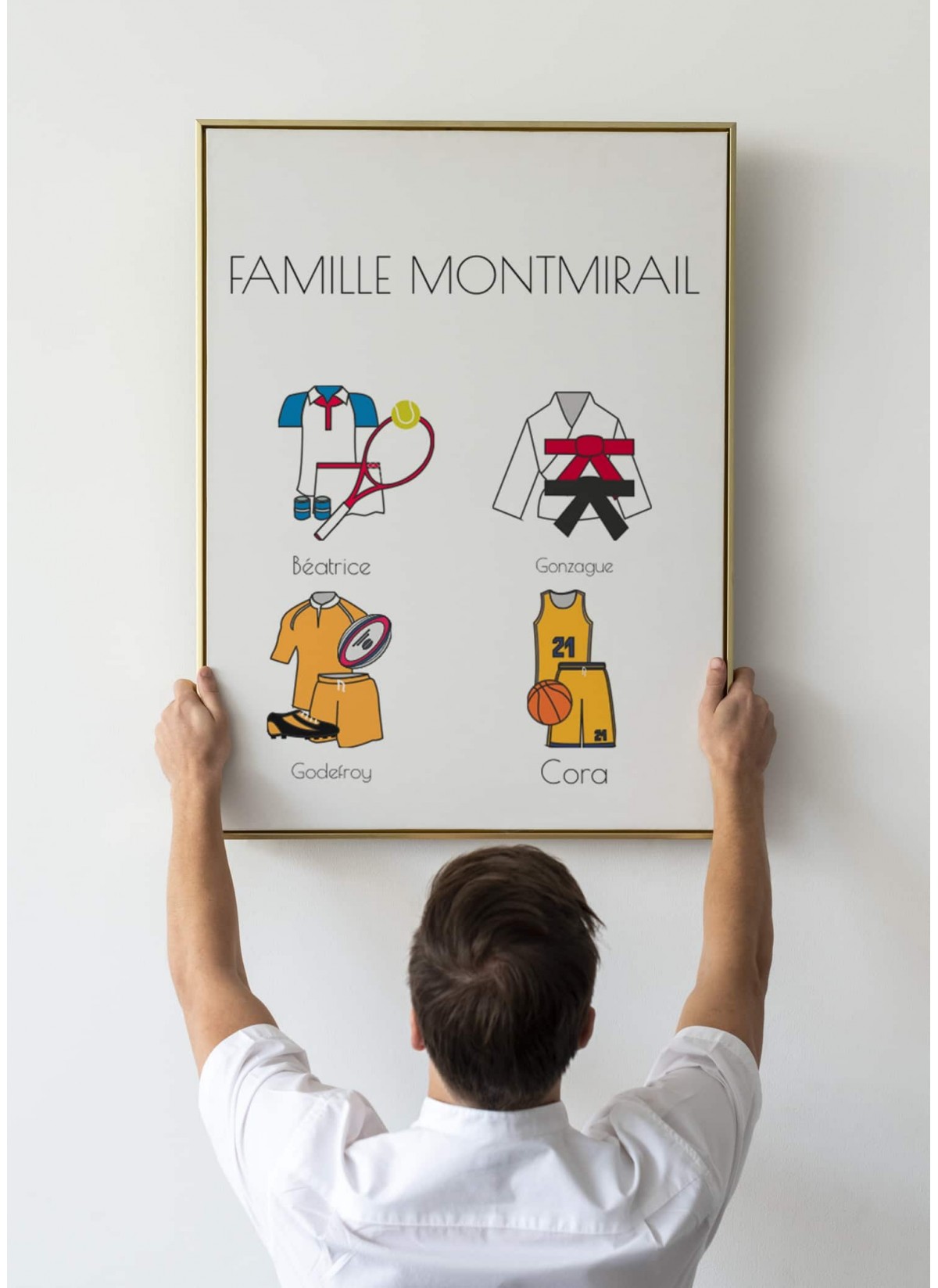Affiche à personnaliser sport en famille | L’AFFICHERIE