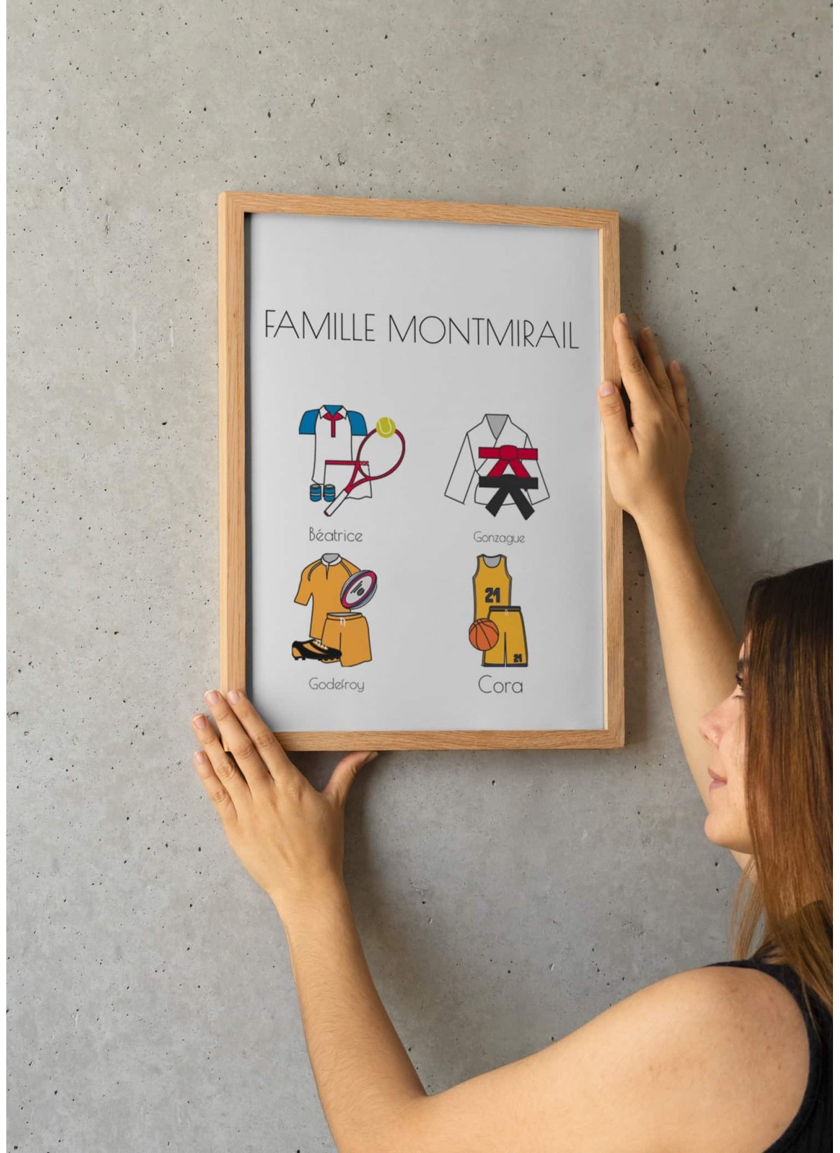 Affiche à personnaliser sport en famille | L’AFFICHERIE