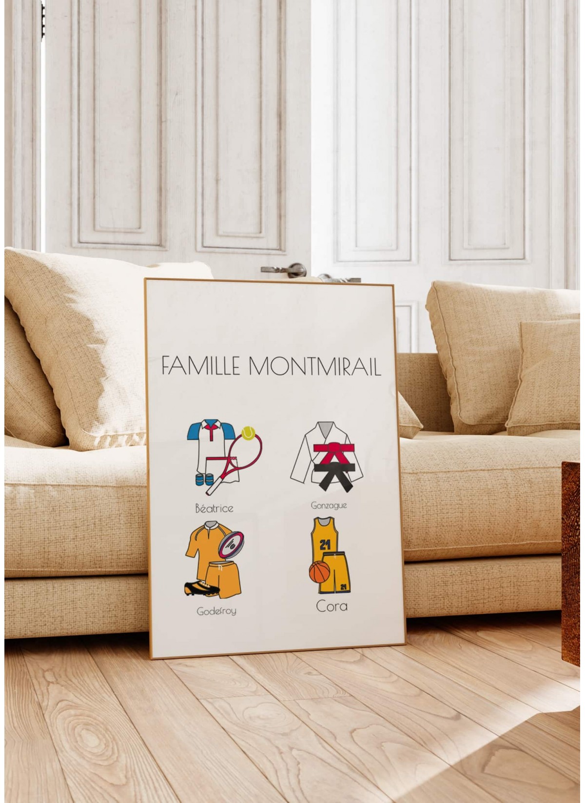 Affiche à personnaliser sport en famille | L’AFFICHERIE