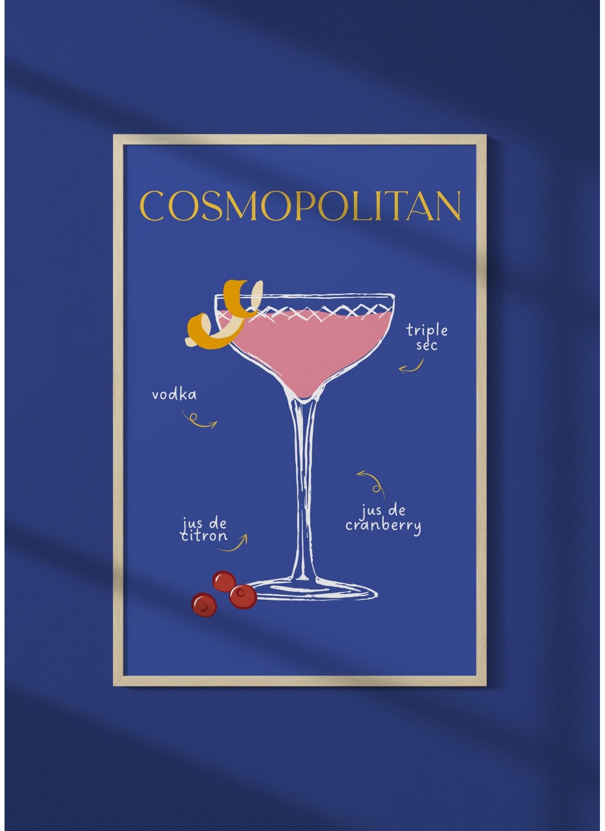Affiche Cocktail Cosmopolitan 2