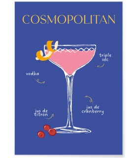 Affiche Cocktail Cosmopolitan 2