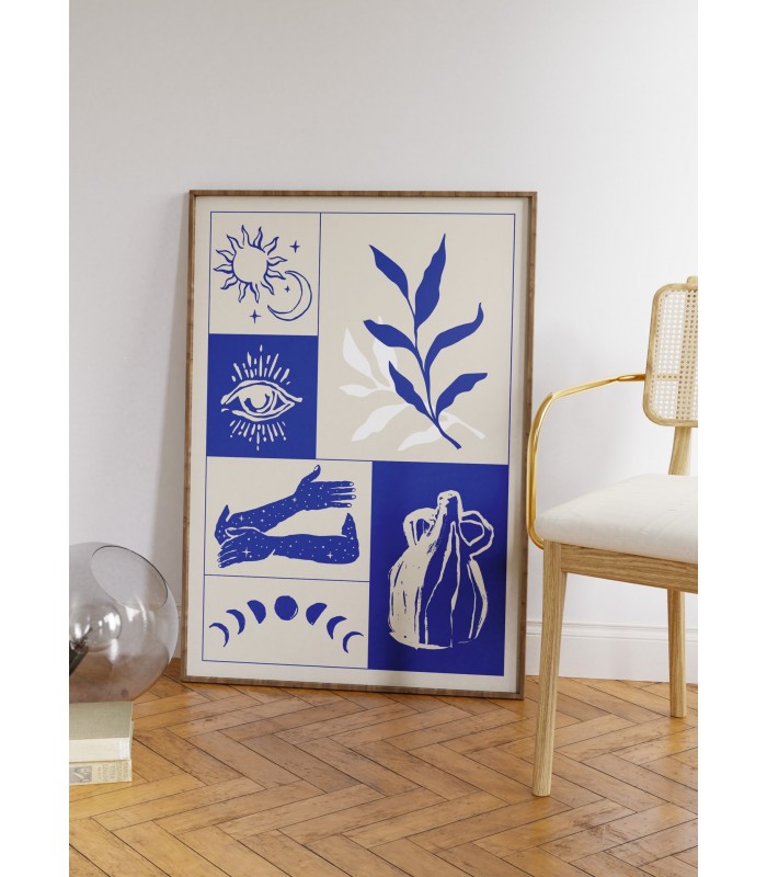 Affiche Composition Bleue