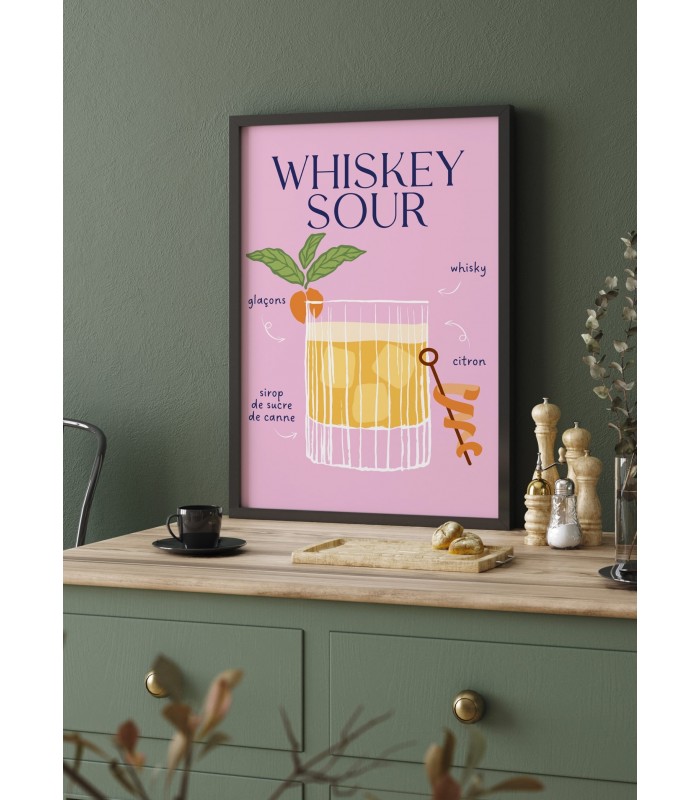 Affiche Cocktail Whiskey Sour 2