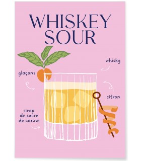 Affiche Cocktail Whiskey Sour 2