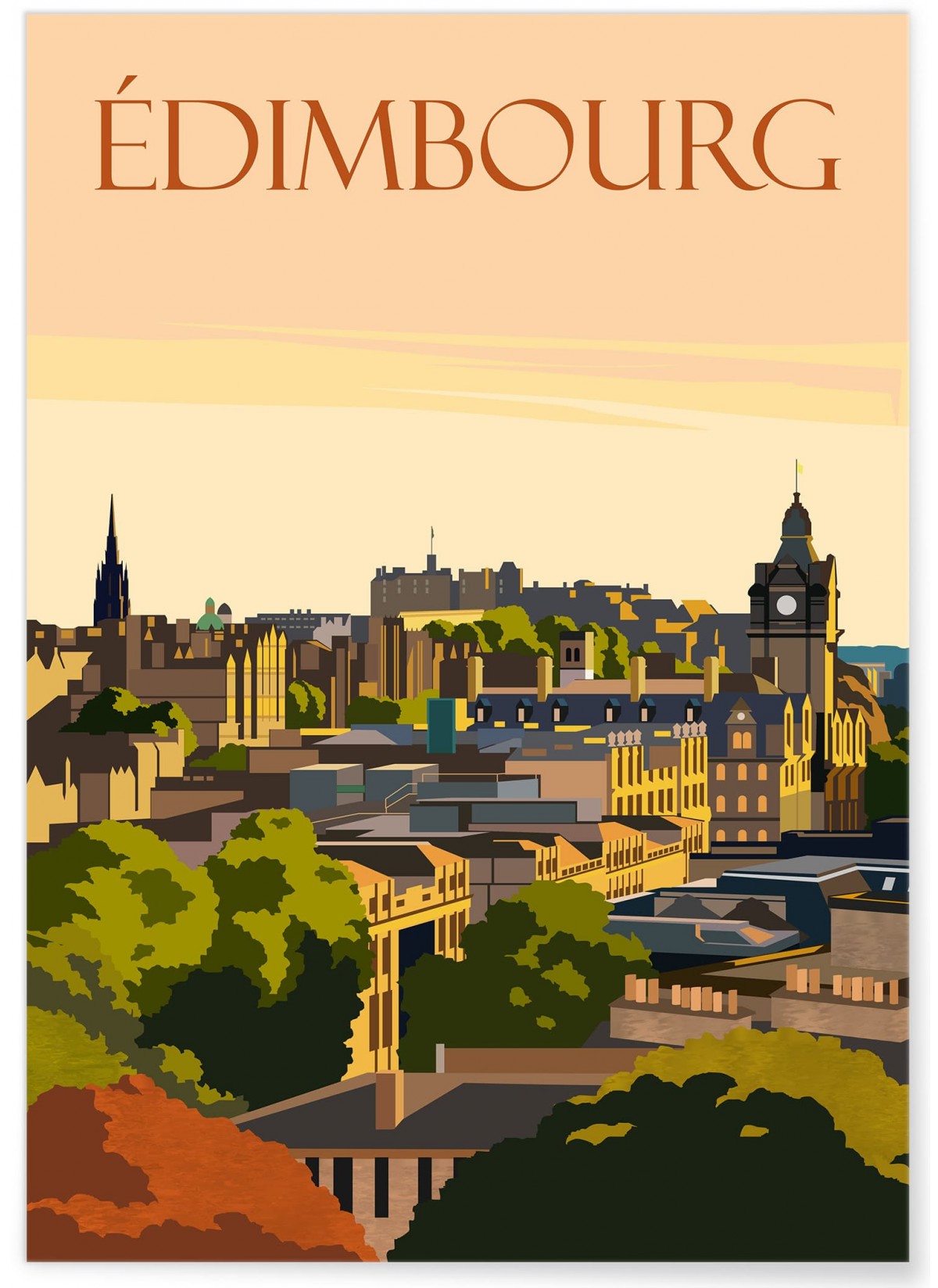 Affiche ville Édimbourg