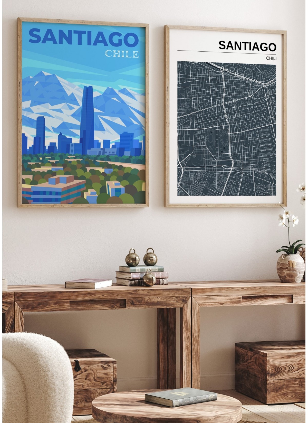 Affiche ville Santiago