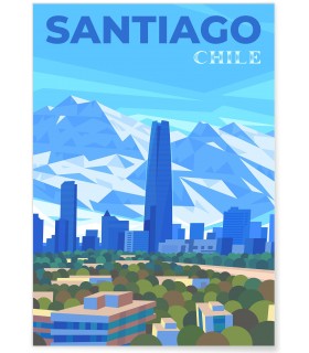 Affiche ville Santiago