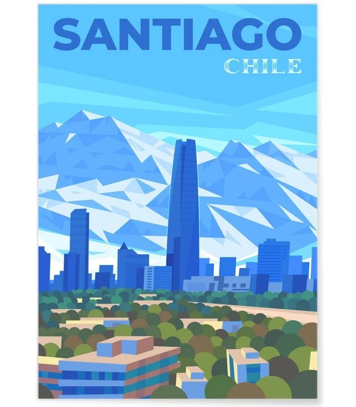 Affiche ville Santiago