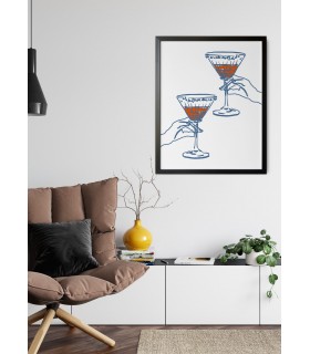 Affiche Verres à cocktail