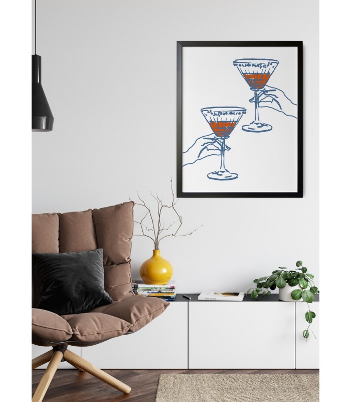 Affiche Verres à cocktail