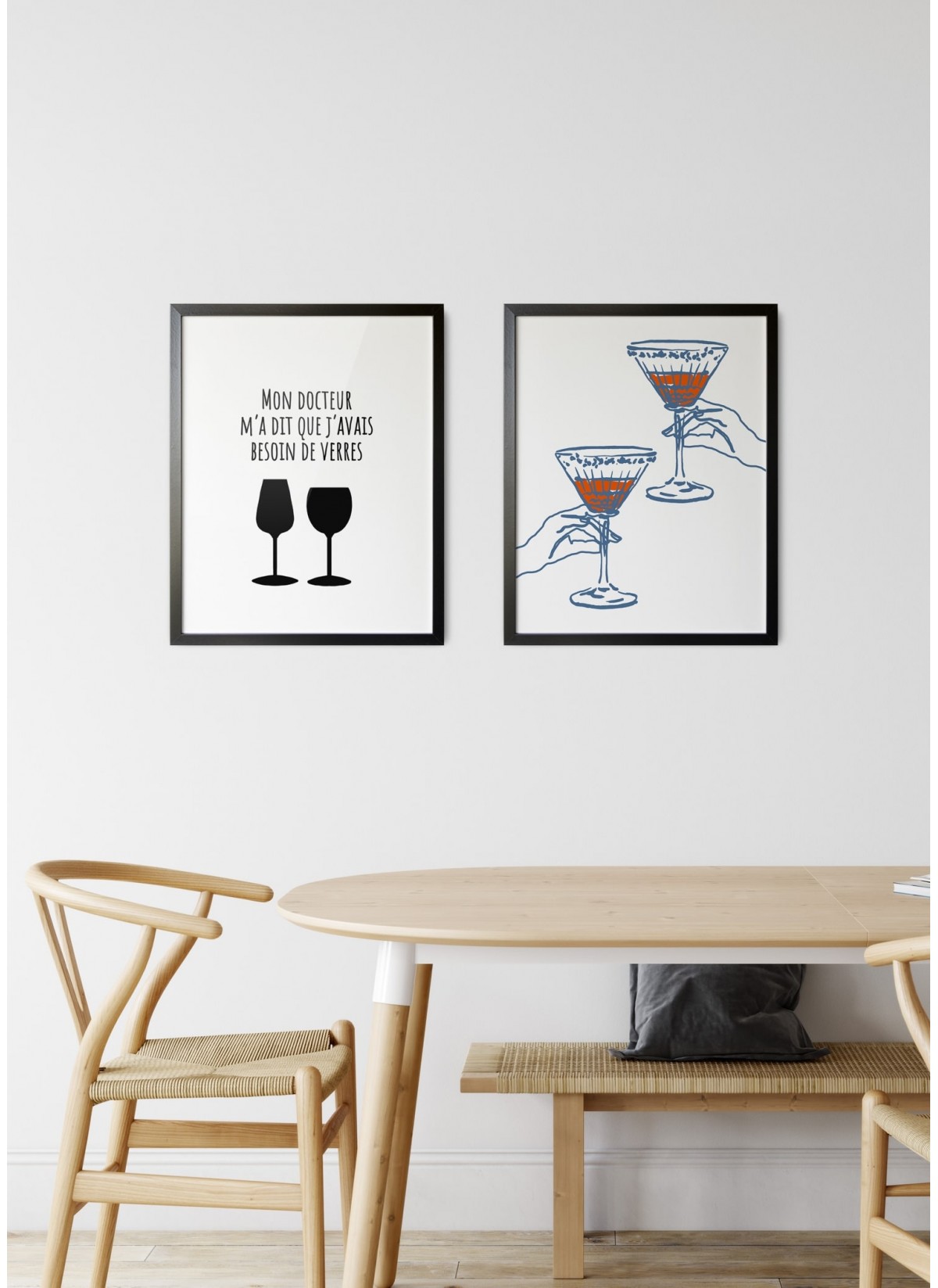 Affiche Verres à cocktail