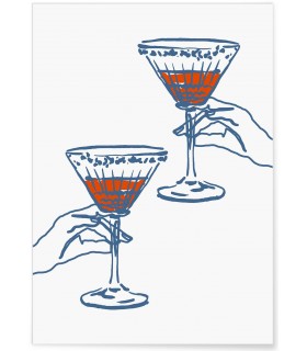 Affiche Verres à cocktail