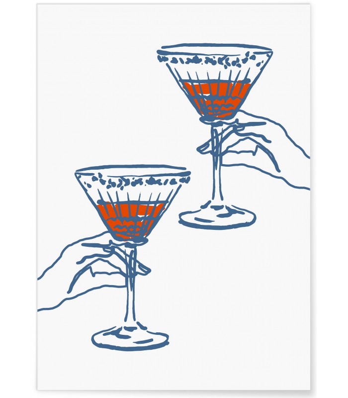 Affiche Verres à cocktail