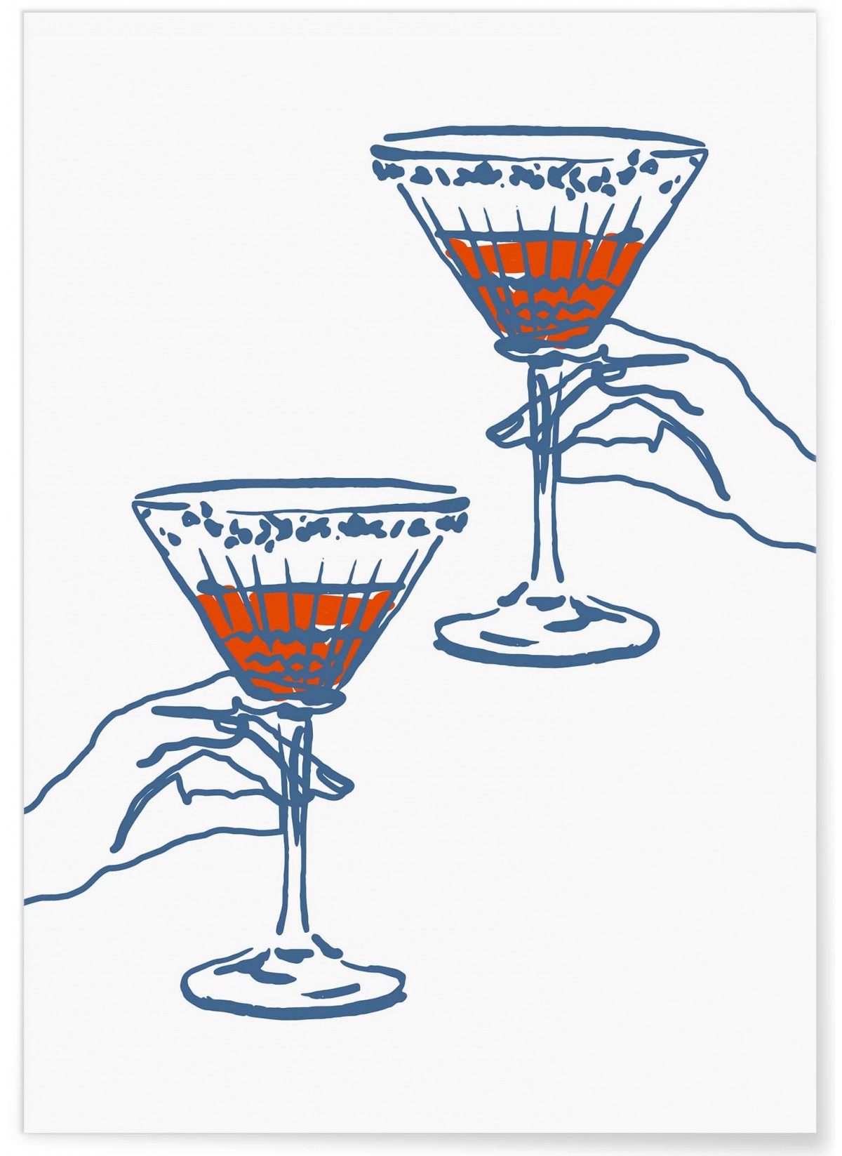Affiche Verres à cocktail