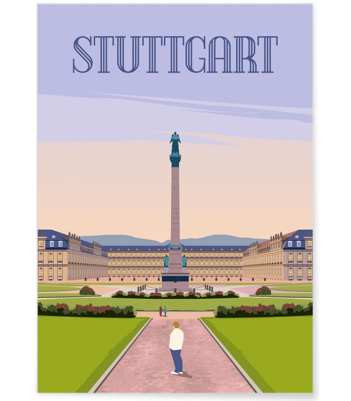 Affiche ville Stuttgart