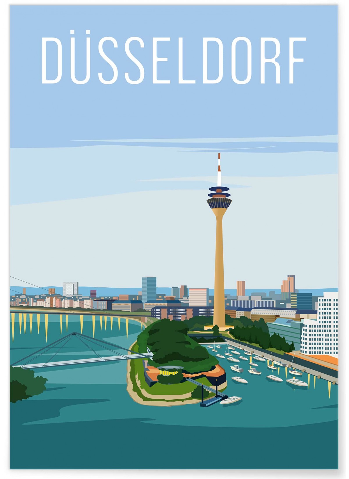 Affiche ville Düsseldorf