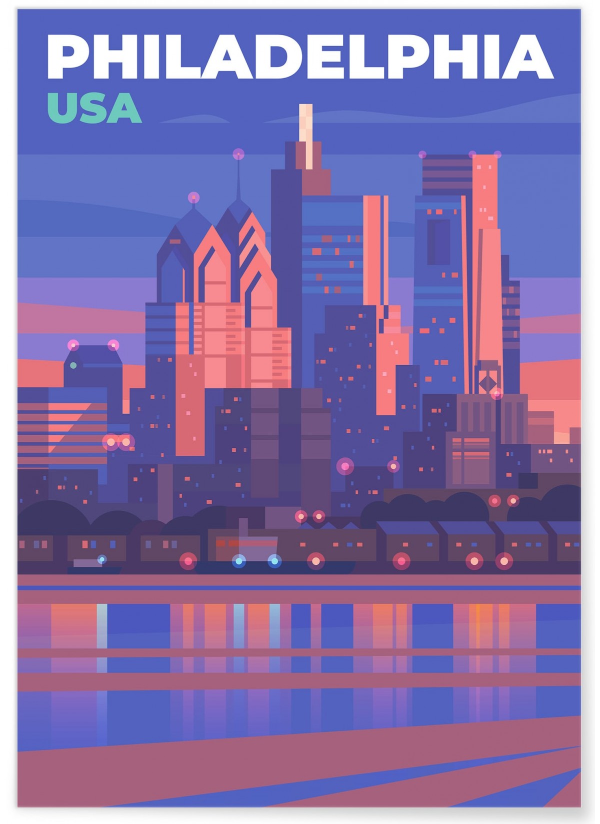 Affiche ville Philadelphie