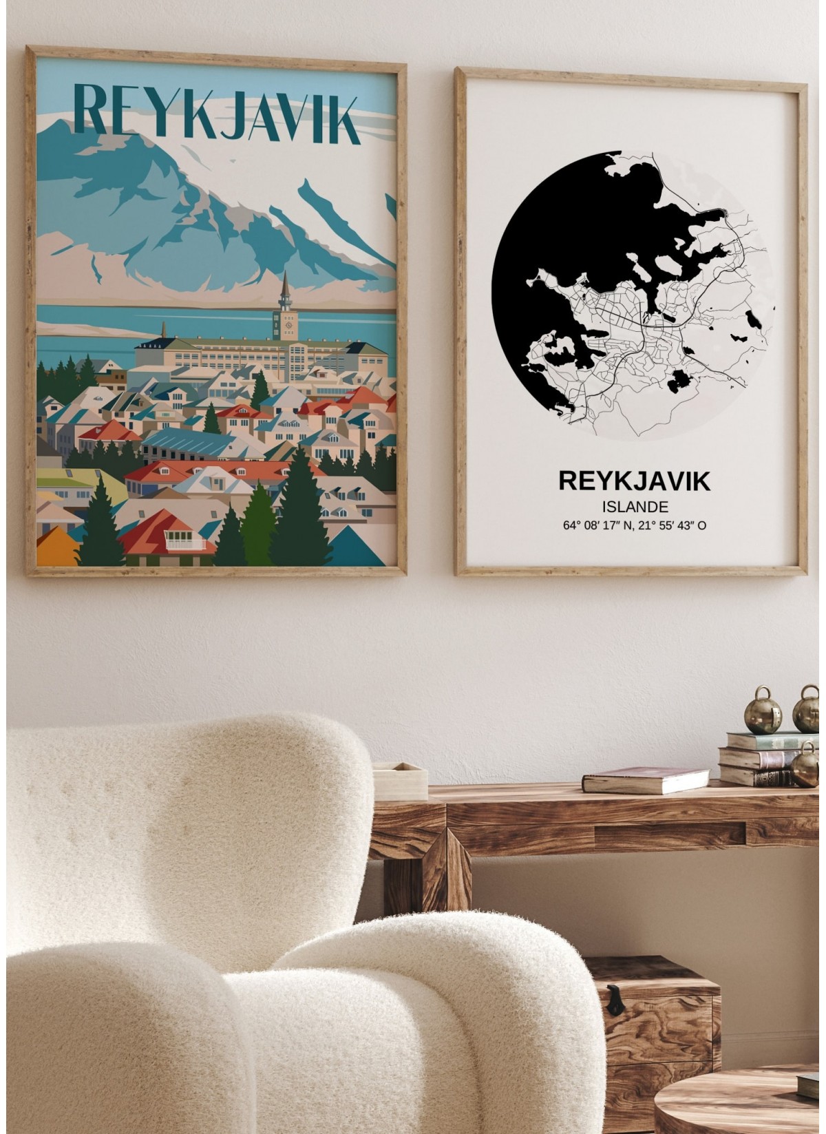 Affiche ville Reykjavik