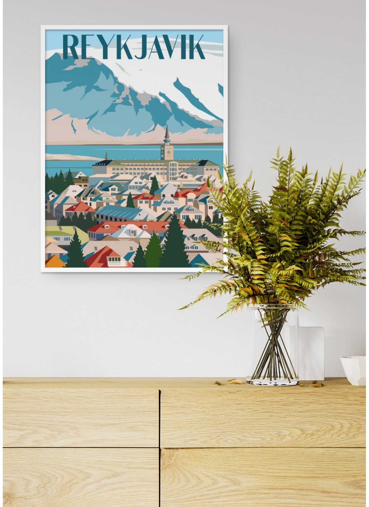 Affiche ville Reykjavik