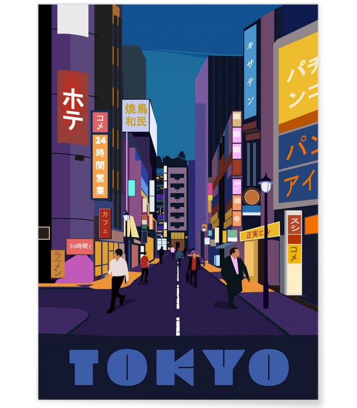 Affiche ville Tokyo