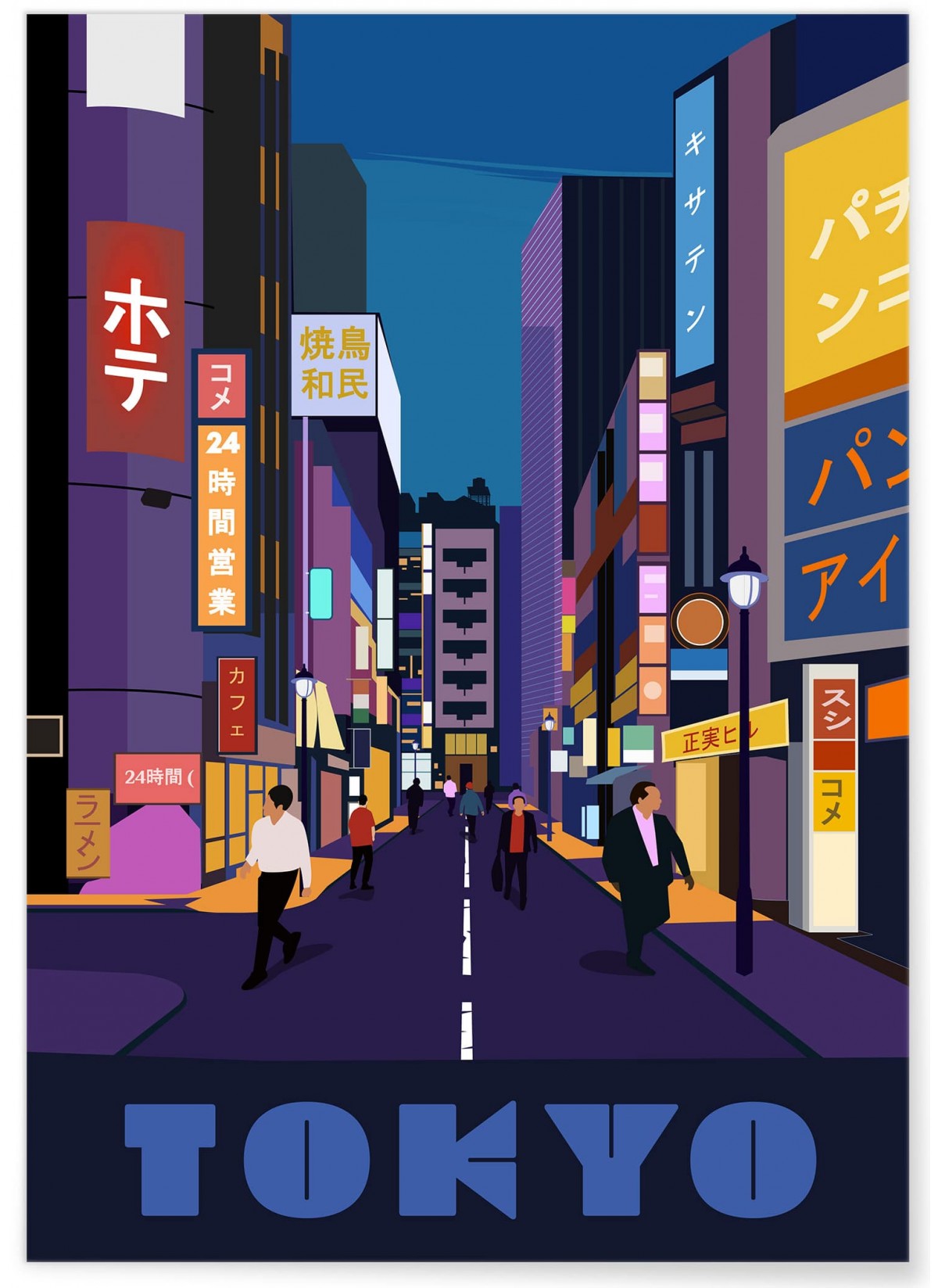 Affiche ville Tokyo
