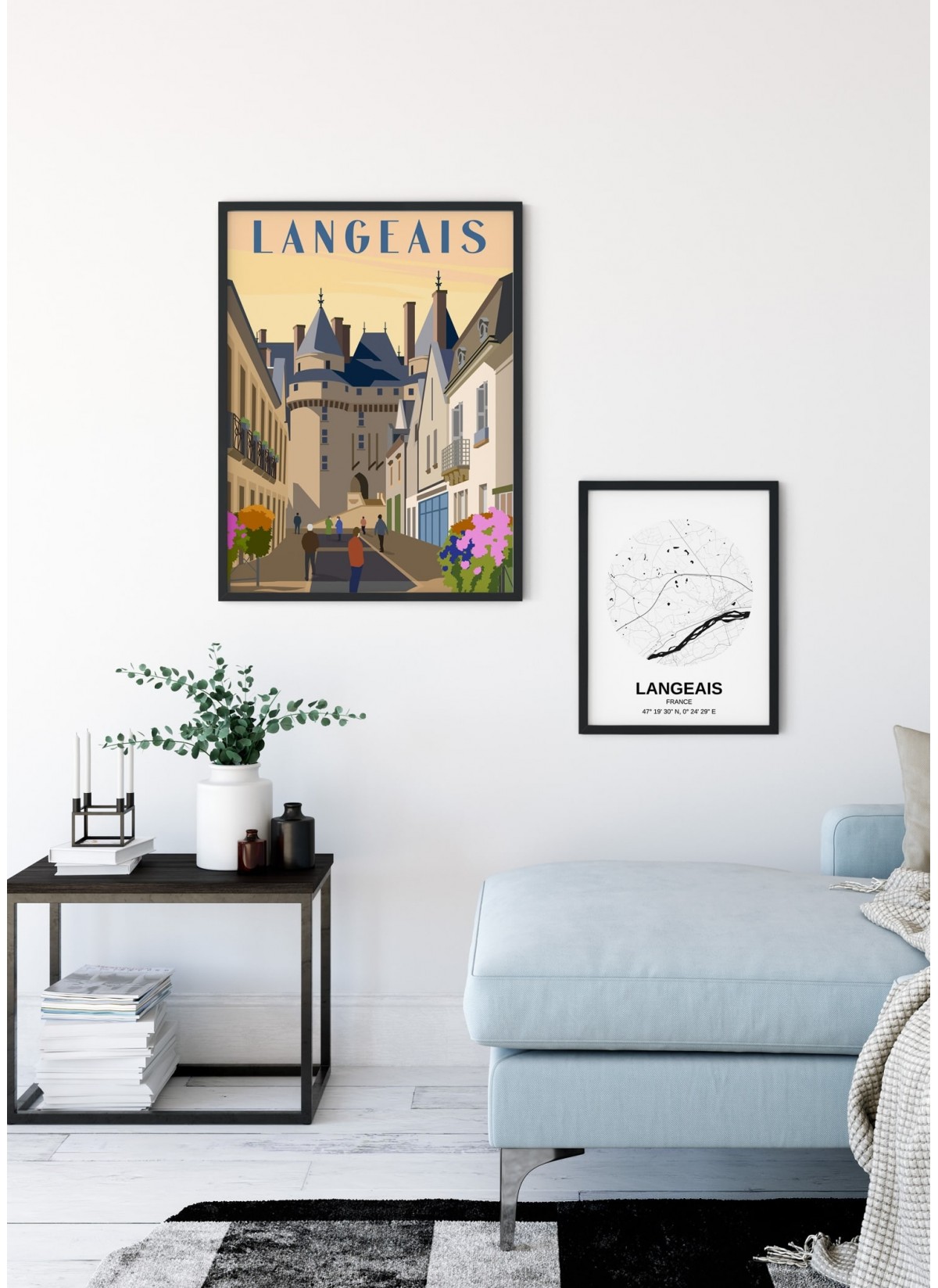 Affiche ville Langeais