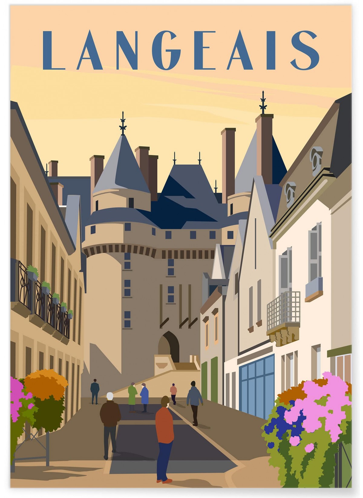 Affiche ville Langeais