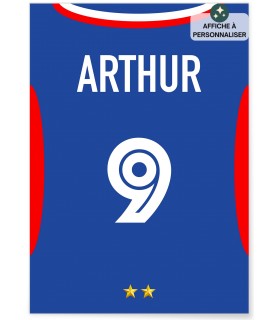 Affiche maillot de foot à personnaliser