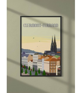 Affiche ville Clermont Ferrand 2