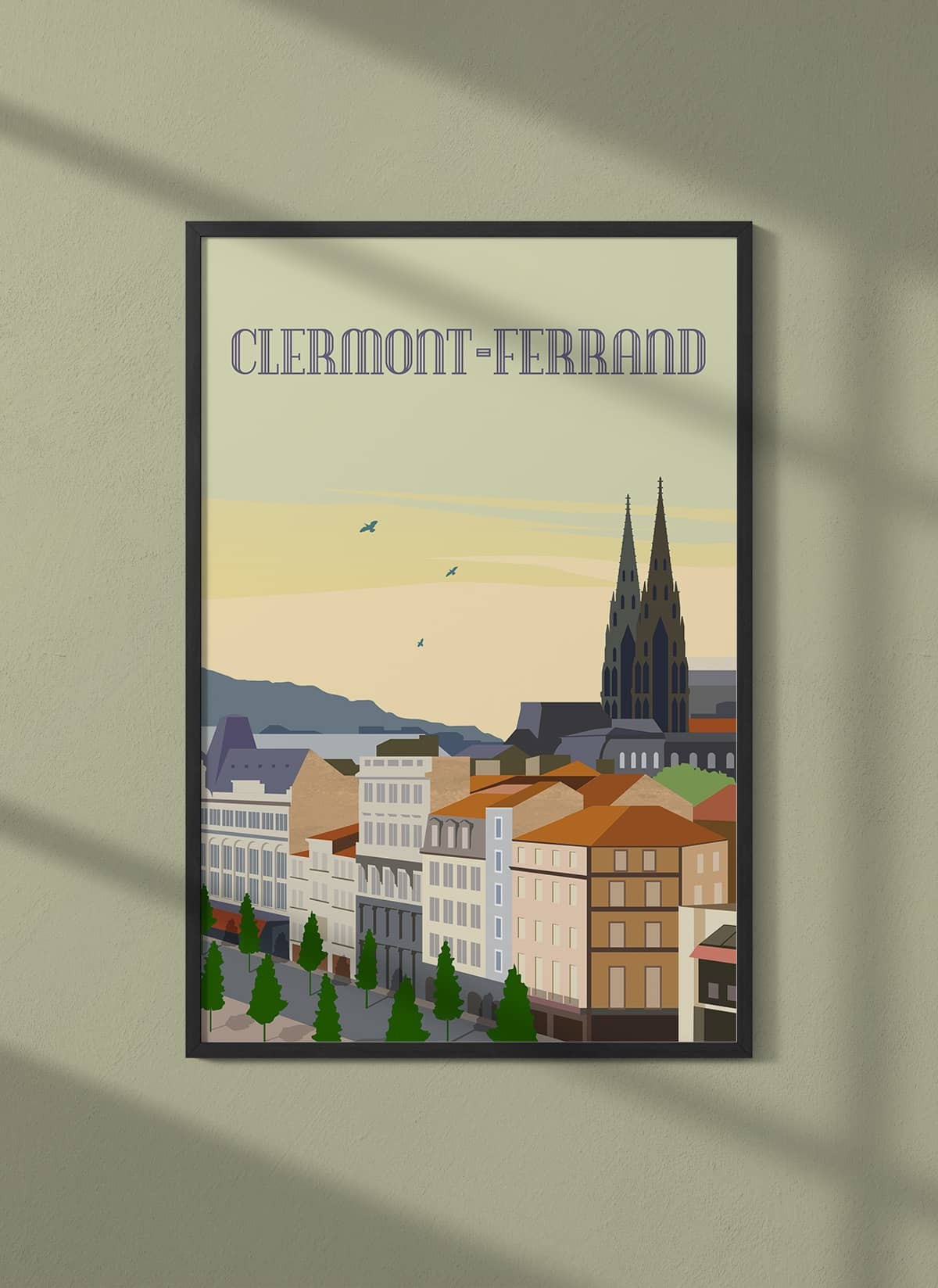 Affiche ville Clermont Ferrand 2